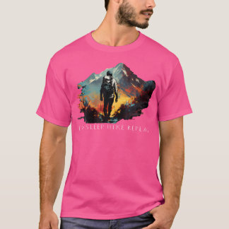 Schlafwanderung wiederholen Wandern Camping Retro  T-Shirt