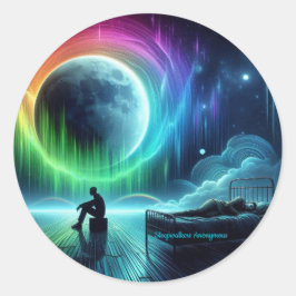 Schlafwandler Anonymer Rundaufkleber Runder Aufkleber