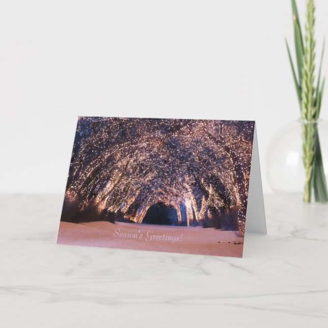 "Schlafwandlerwald (Nacht)" Weihnachtskarte Feiertagskarte (Vorderseite)