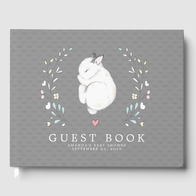 Schlafzimmer Bunny Baby Showbook Gästebuch (Vorderseite)