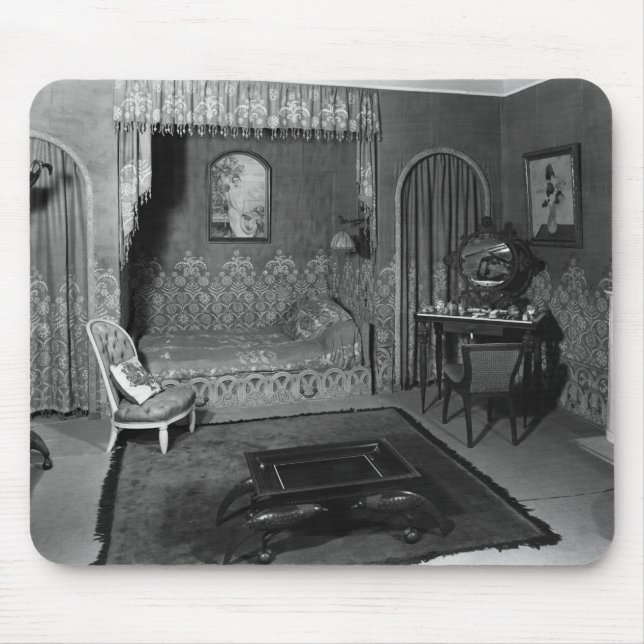 Schlafzimmer, das Jeanne Lanvin c.1920-25 gehört Mousepad (Vorne)