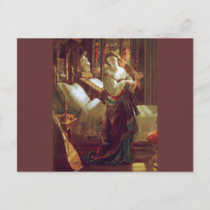 Schlafzimmer für mittelalterliche Frauen Postkarte