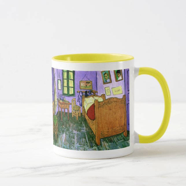 Schlafzimmer in Arles (F483) Van Gogh Fine Art Tasse (Rechts)