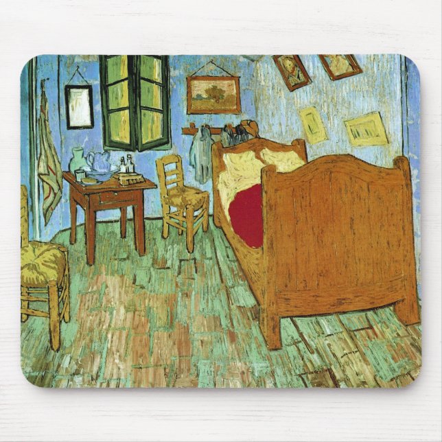 Schlafzimmer in Arles (F484) Van Gogh Fine Art Mousepad (Vorne)
