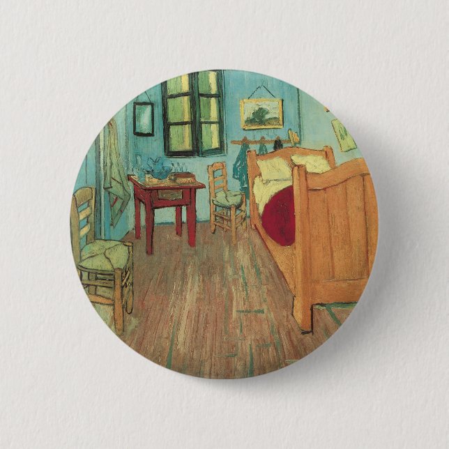 Schlafzimmer in Arles von Vincent van Gogh Button (Vorderseite)