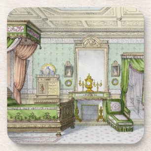 Schlafzimmer in der Renaissanceart (Farbelitho) Getränkeuntersetzer