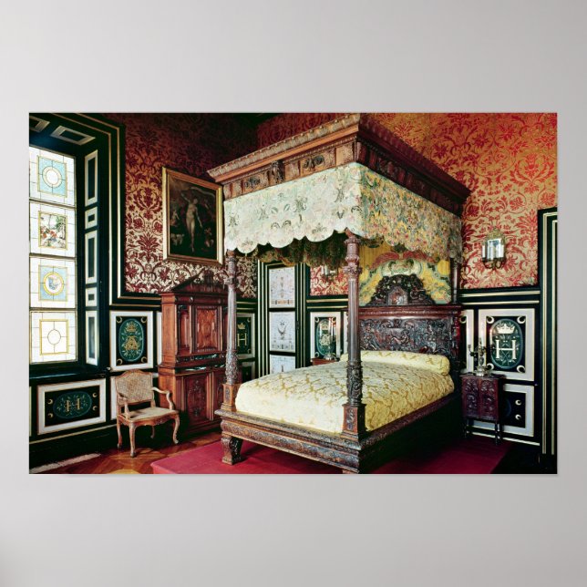 Schlafzimmer mit Henri II und Diane de Poitiers Poster (Vorne)