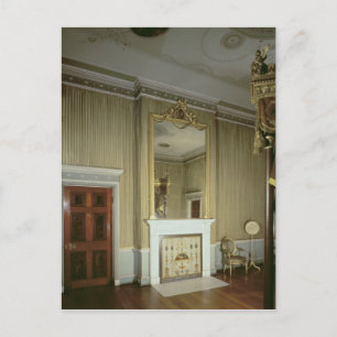 Schlafzimmer mit Kamin, entworfen von Adam, c.1776 Postkarte