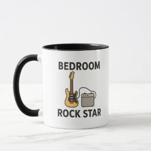 Schlafzimmer Rockstar Gitarre & Verstärker Design Tasse