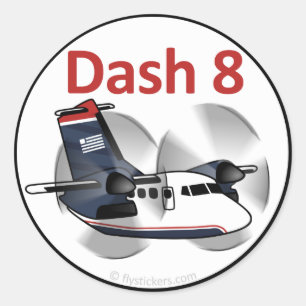 Schlag 8 (USAir Eillivree) Runder Aufkleber