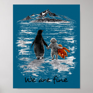 Schlag Babyaffe trifft nihilistischer Pinguin e Me Poster