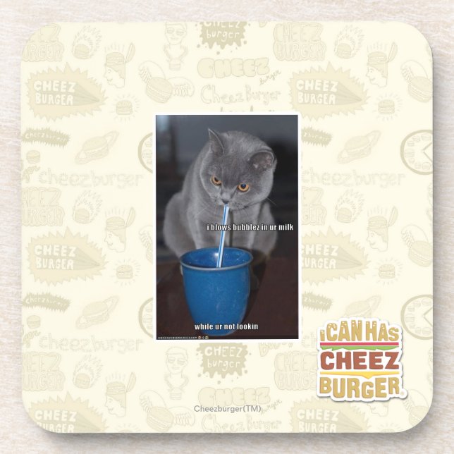 Schlag-Blasen in ur Milch Getränkeuntersetzer (Vorderseite)