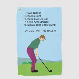 Schlag den Ball! Golfhandtuch
