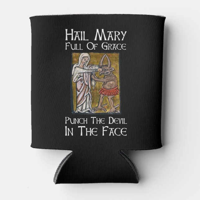 Schlag den Teufel ins Gesicht! Dosenkühler (Vorderseite)