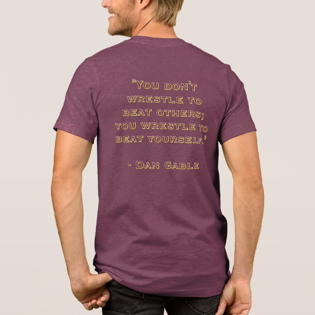 "Schlag Dich Selbst" Tri-Blend Shirt (Rückseite)