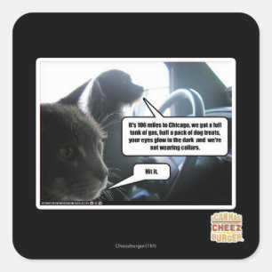 Schlag es. quadratischer aufkleber