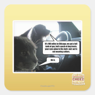 Schlag es. quadratischer aufkleber