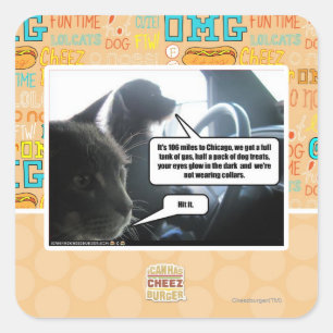 Schlag es. quadratischer aufkleber