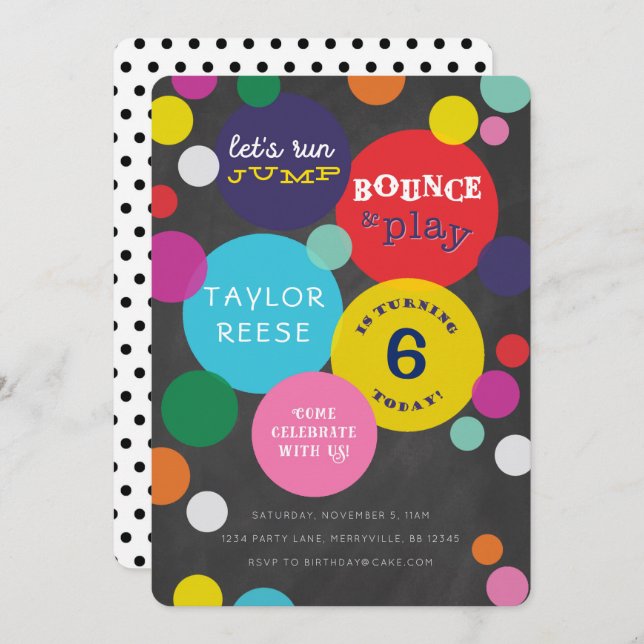 Schlag-Haus-Sprungs-Geburtstags-Einladung Einladung (Vorne/Hinten)