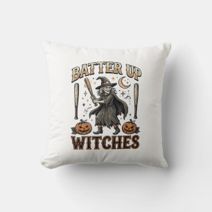 Schlag Hexen auf, Vintage-Halloween-Baseball-Desig Kissen