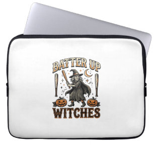 Schlag Hexen auf, Vintage-Halloween-Baseball-Desig Laptopschutzhülle
