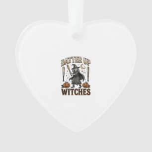 Schlag Hexen auf, Vintage-Halloween-Baseball-Desig Ornament