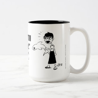 Schlag jemand mit einer Baby-Haifisch-Tasse Zweifarbige Tasse