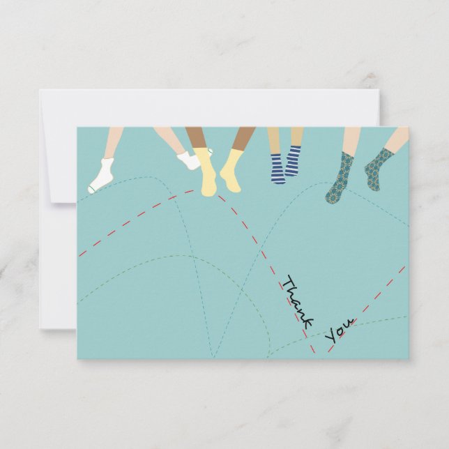 Schlag-Party-Ebene danken Ihnen Dankeskarte (Vorderseite)