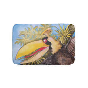 "Schlag-Schlag-Vogel-" Kunst durch Mike Quinn Badematte