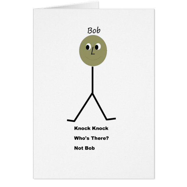 Schlag-Schlag.  Wer ist dort?  Es ist nicht Bob (Vorne)