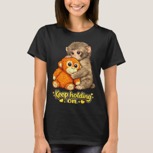 Schlagaffe mit Teddybär kuschelt weiter T-Shirt