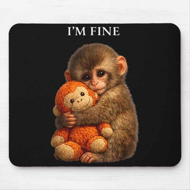 Schlagaffe süßes Baby lustiges Tier  Mousepad (Vorne)