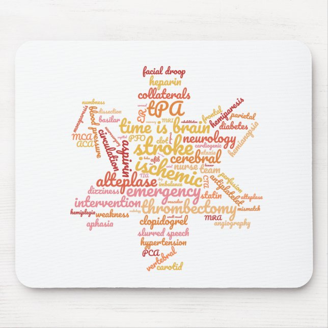 Schlaganfall Ischämischer TIA Neuro Nurse Doctor Mousepad (Vorne)
