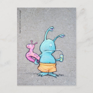 Schläge am Strand Postkarte