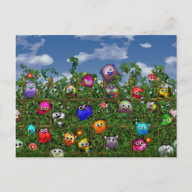 Schläge am Zaun Postkarte (Vorderseite)