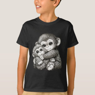 Schlage einen Affen mit Teddybär Kuschel-Meme T-Shirt