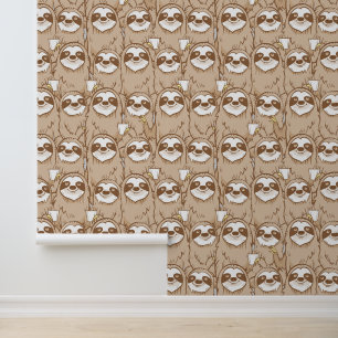 Schläge und Kaffeemuster Tapete