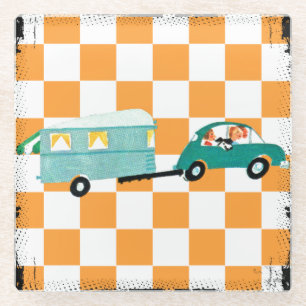 Schlagen der offenen Straße 1 Glasuntersetzer