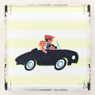 Schlagen der offenen Straße 3 Glasuntersetzer