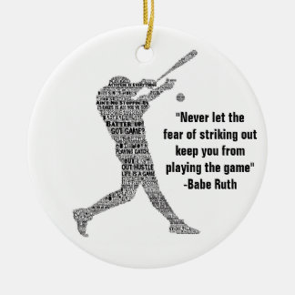 Schlagen Sie auf der Zuhause Baseball Motivierend  Keramik Ornament