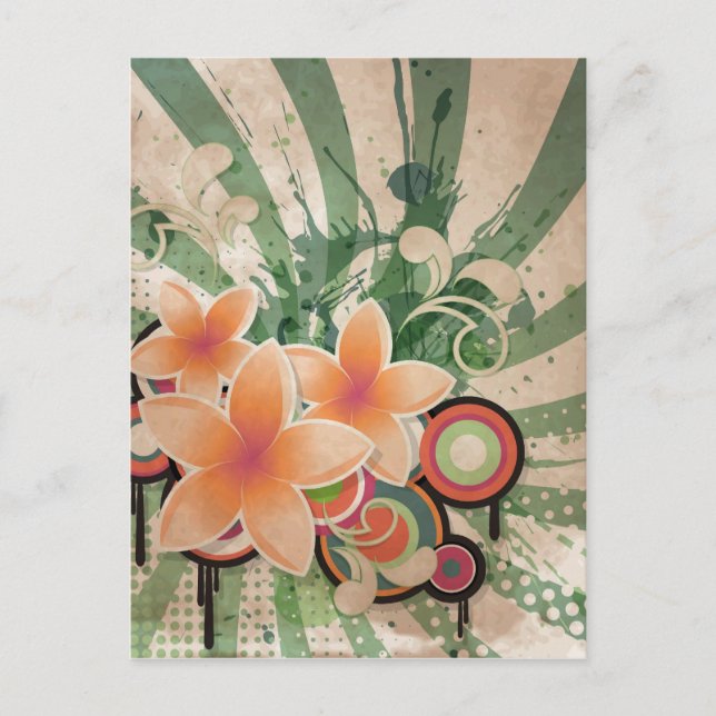 Schlagen Sie Blumen Postkarte (Vorderseite)