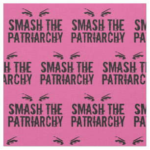 Schlagen Sie die Patriarchat Pink Feminist Quote G Stoff
