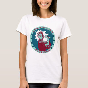 Schlagen Sie die Patriarchie Rosie das Riveter Ret T-Shirt