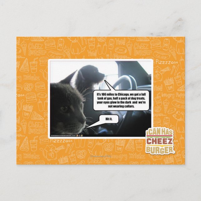 Schlagen Sie es Postkarte (Vorderseite)