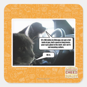 Schlagen Sie es Quadratischer Aufkleber