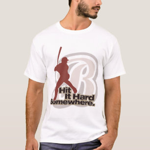 Schlagen Sie es stark mit Baseballisms T-Shirt