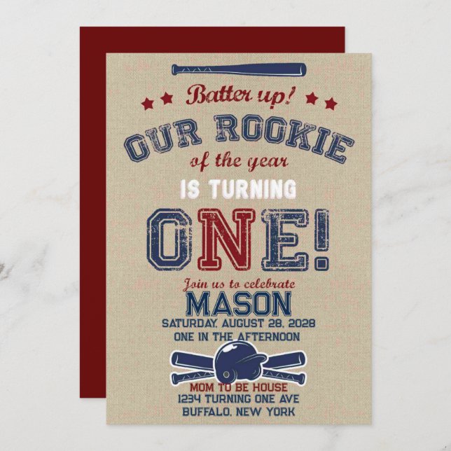 Schlagen wir unseren kleinen Rookie an und drehen  Einladung (Vorne/Hinten)