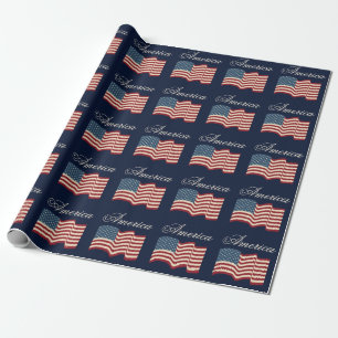 Schlagende amerikanische Flagge Geschenkpapier