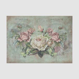 Schlagende Rosen auf vintage grauem Hintergrund Seidenpapier