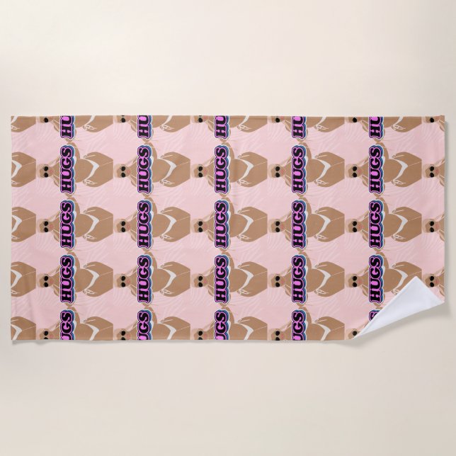 Schläger, Cartoon schön und Dame in Bikinie Strandtuch (Vorderseite)